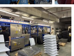 Packed luggage cartons in the warehouse awaiting dispatch